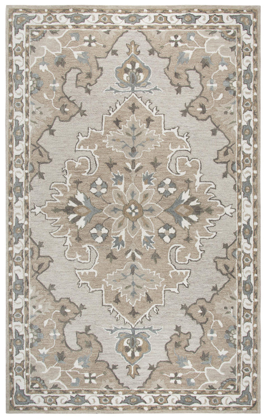 Traditional patterned rug, 8' x 10'.