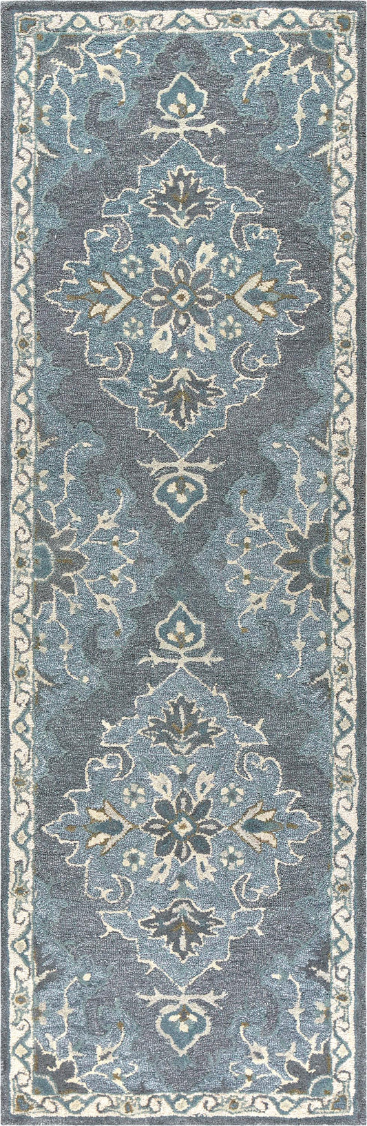 Traditional rug runner, 2' x 8'.
