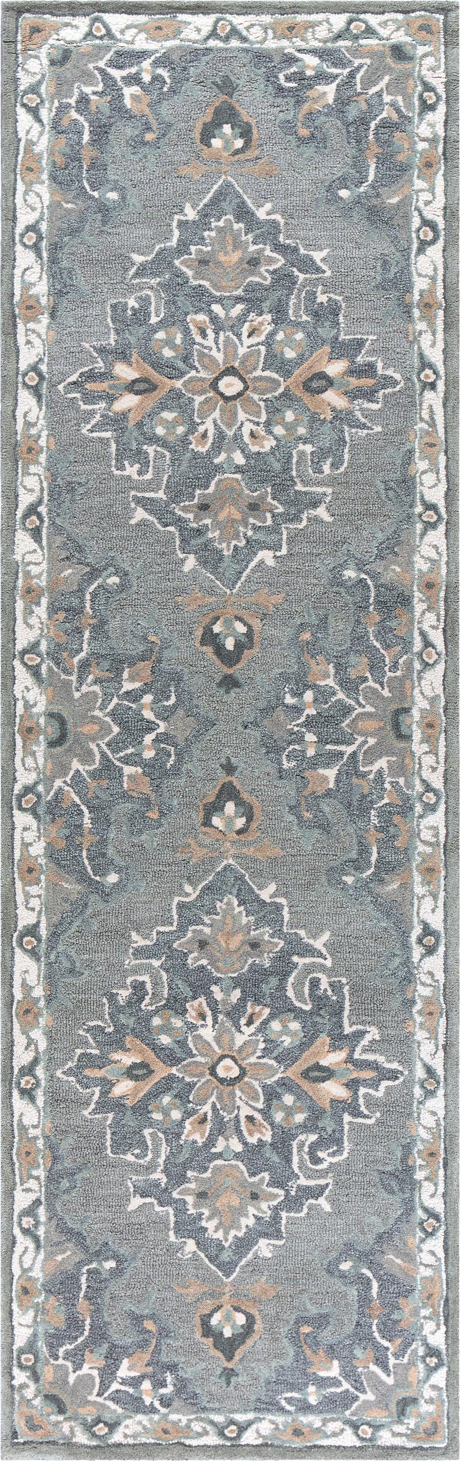 Resonant traditional rug runner, 2' x 8'.