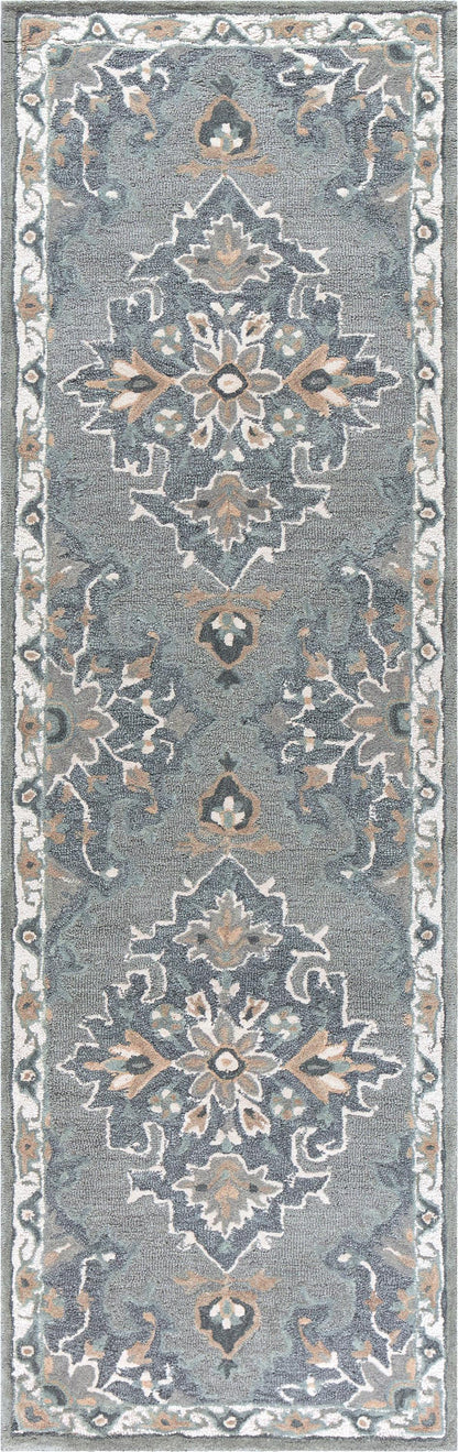 Resonant traditional rug runner, 2' x 8'.