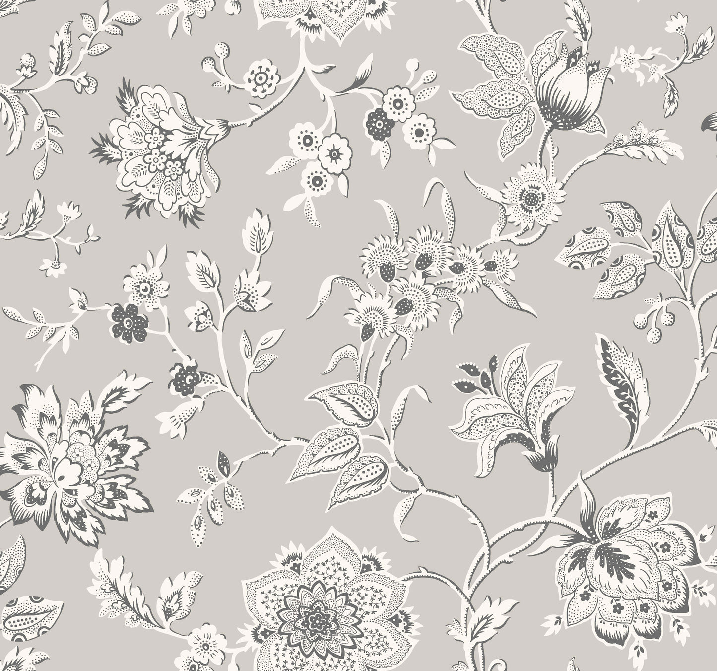 York Wallcoverings Toile Resource Library Sutton Grey Wallpaper Coastal Toile Greys   - RT7823
