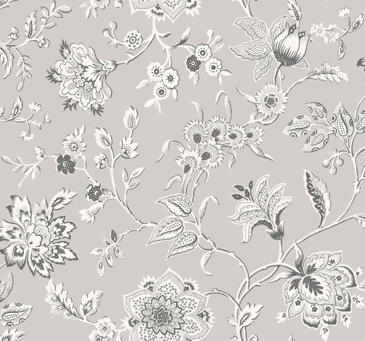 York Wallcoverings Toile Resource Library Sutton Grey Wallpaper Coastal Toile Greys   - RT7823