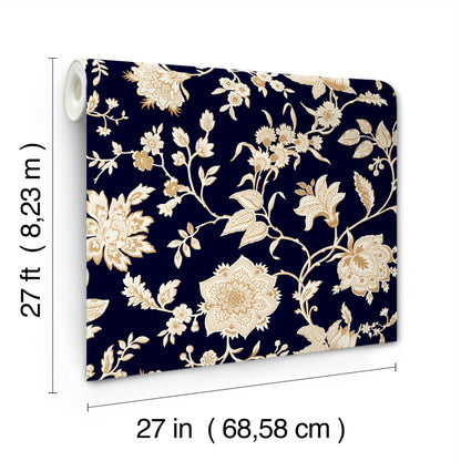 York Wallcoverings Toile Resource Library Sutton Black Wallpaper Coastal Toile Blacks   - RT7824