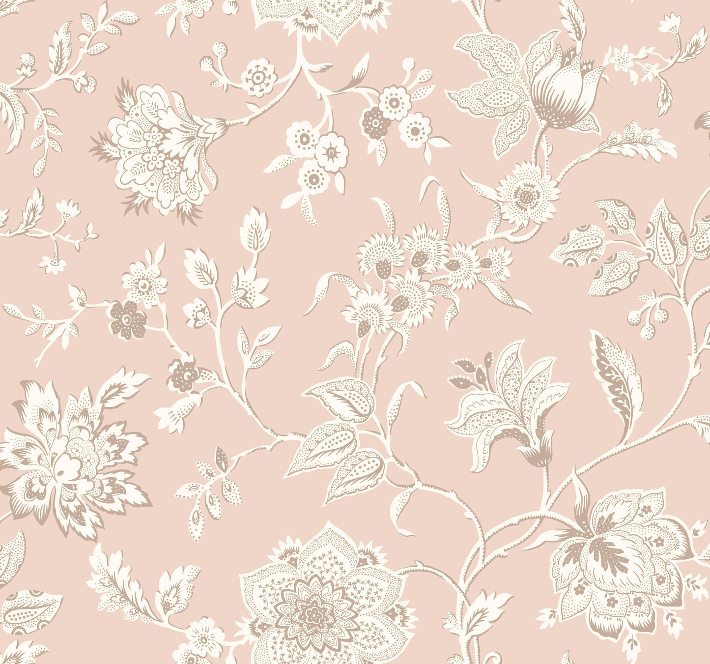 York Wallcoverings Toile Resource Library Sutton Blush Wallpaper Coastal Toile Pinks   - RT7825