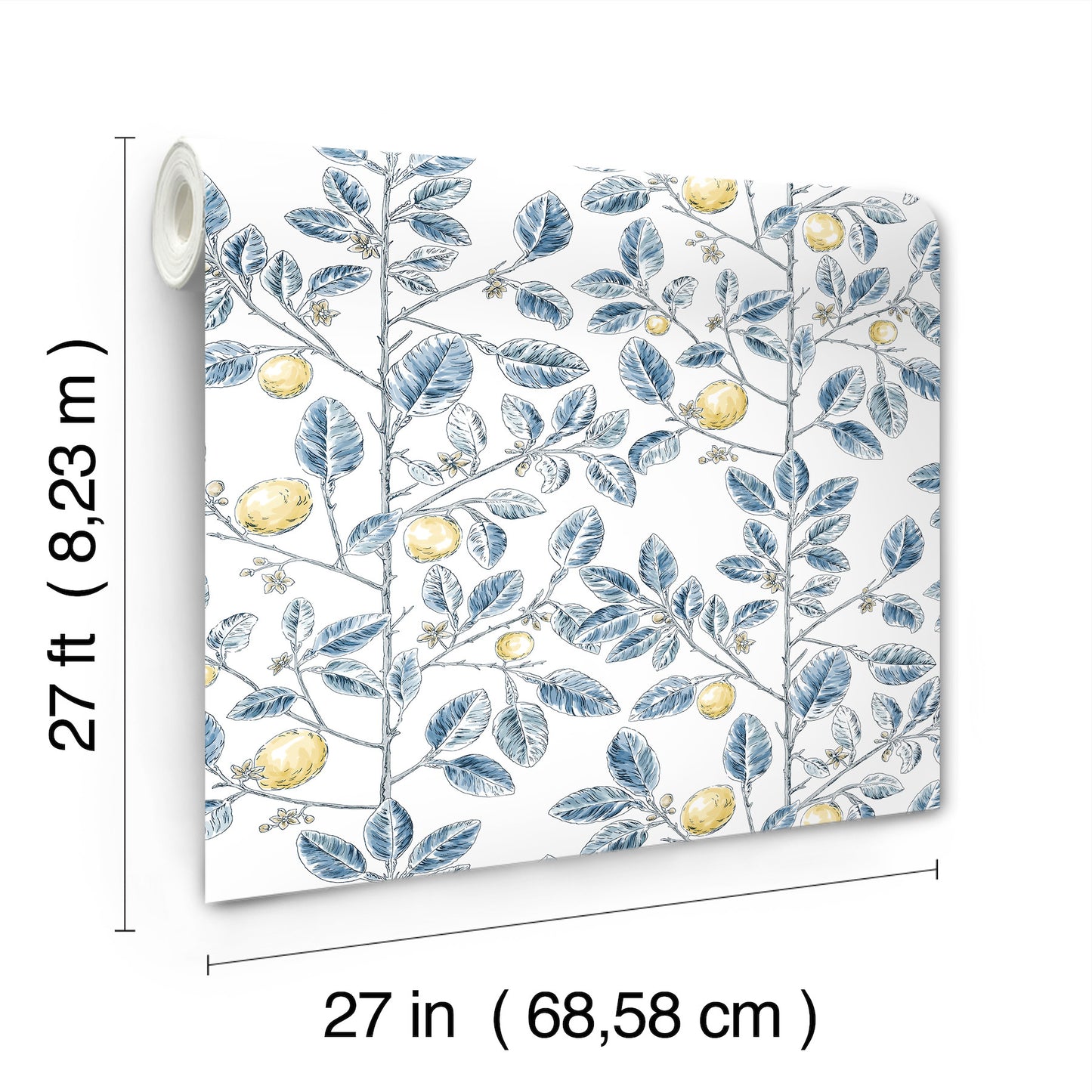 York Wallcoverings Toile Resource Library Limoncello Toile Blue Wallpaper Modern Toile Blues   - RT7913