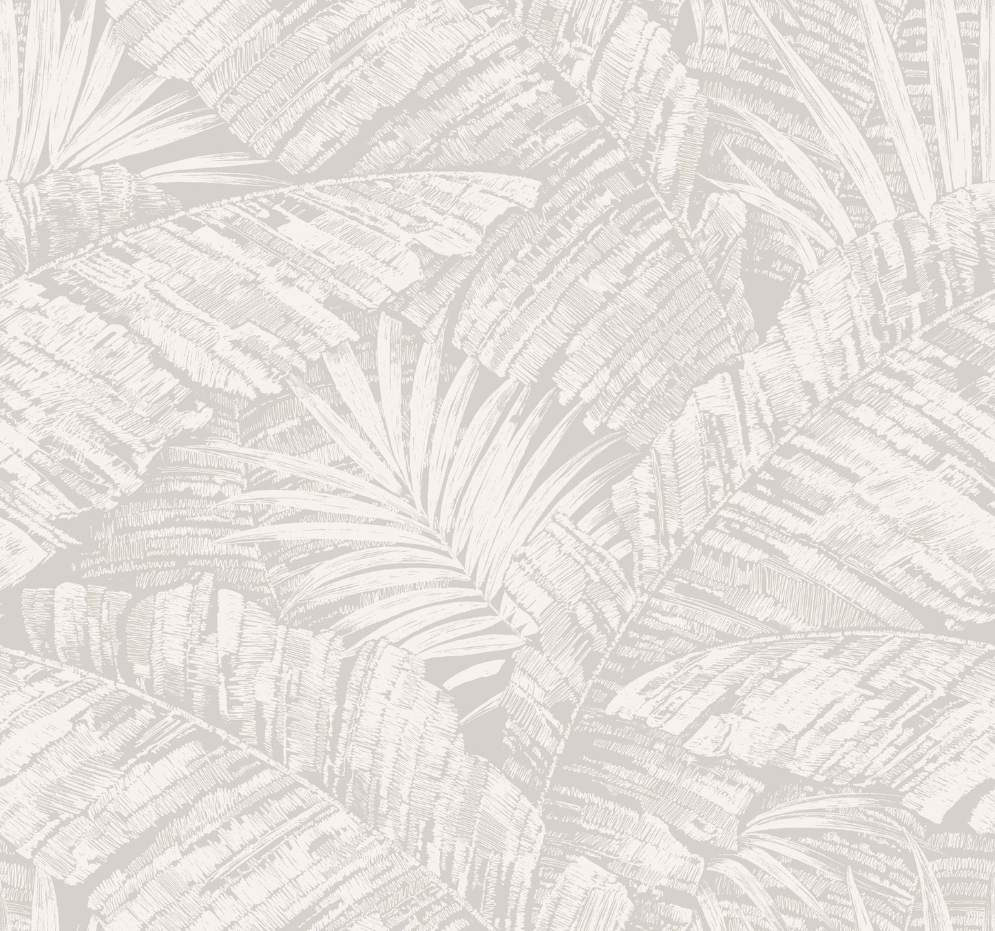 York Wallcoverings Toile Resource Library Palm Cove Toile White and Grey Wallpaper Tropical Toile Greys   - RT7922