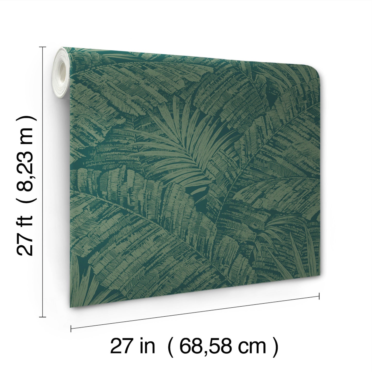 York Wallcoverings Toile Resource Library Palm Cove Toile Emerald Forest Wallpaper Tropical Toile Greens   - RT7924