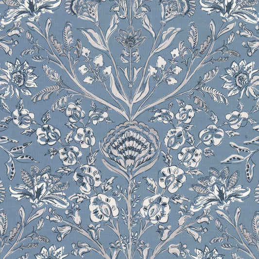STOUT TEXTILES  MULTIPURPOSE,PRINT TRANSITIONAL,, FLORAL COLONIAL,COPEN,DELFT   - RUFF-2