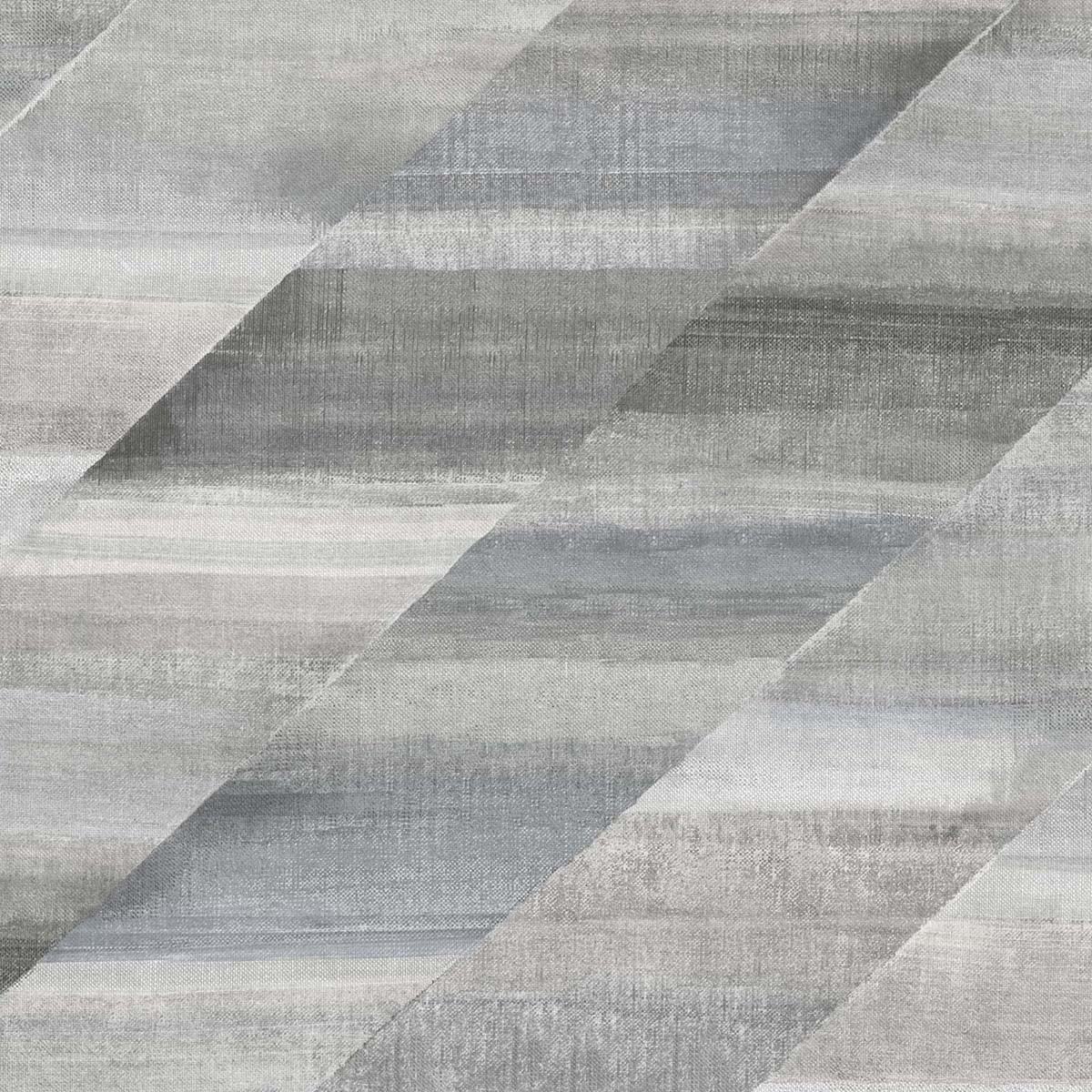 Seabrook Designs Boho Rhapsody Rainbow Diagonals Abstract Bohemian Grey Matte Sidewall - RY30310