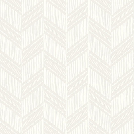 Seabrook Designs Boho Rhapsody Boho Chevron Stripe Chevron Bohemian Grey Matte Sidewall - RY30400