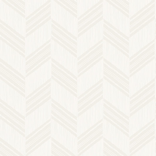 Seabrook Designs Boho Rhapsody Boho Chevron Stripe Chevron Bohemian Grey Matte Sidewall - RY30410