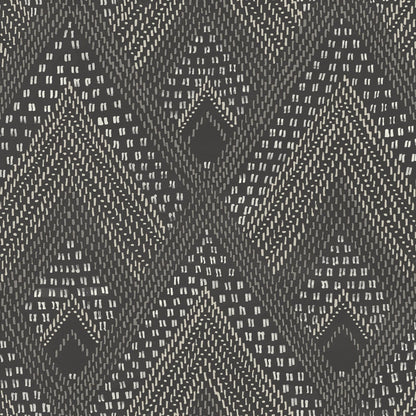 Seabrook Designs Boho Rhapsody Panama Boho Diamonds Geometric Bohemian Black Matte  - RY30500