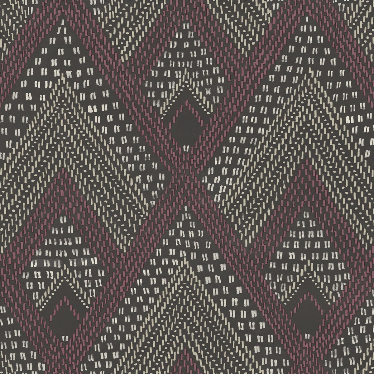 Seabrook Designs Boho Rhapsody Panama Boho Diamonds Geometric Bohemian Red Matte Sidewall - RY30507