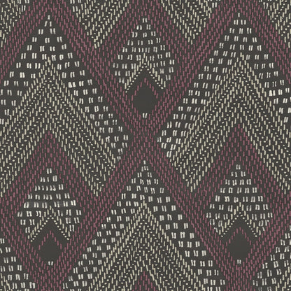 Seabrook Designs Boho Rhapsody Panama Boho Diamonds Geometric Bohemian Red Matte  - RY30507