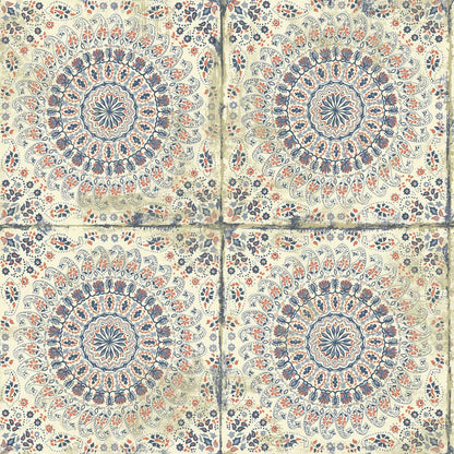 Seabrook Designs Boho Rhapsody Mandala Boho Tile Tile Bohemian Beige Matte  - RY30706