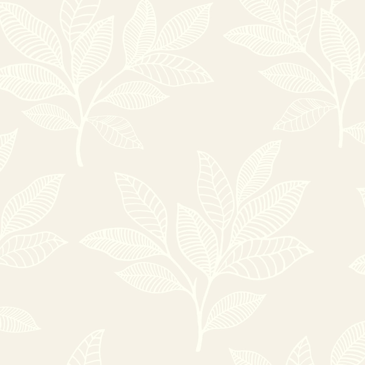 Seabrook Designs Boho Rhapsody Paradise Leaves Botanical Bohemian Beige Matte Sidewall - RY30820