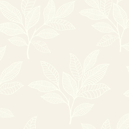 Seabrook Designs Boho Rhapsody Paradise Leaves Botanical Bohemian Beige Matte  - RY30820