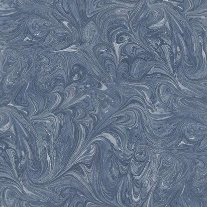 Seabrook Designs Boho Rhapsody Sierra Marble Abstract Bohemian Blue Matte  - RY31102
