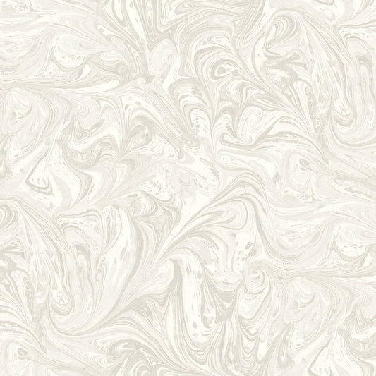 Seabrook Designs Boho Rhapsody Sierra Marble Abstract Bohemian Grey Metallic Sidewall - RY31108