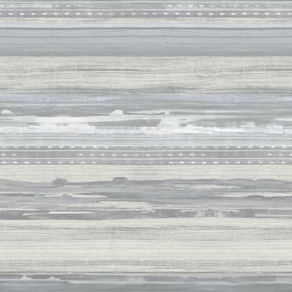 Seabrook Designs Boho Rhapsody Horizon Brushed Stripe Stripe Bohemian Grey Matte  - RY31310