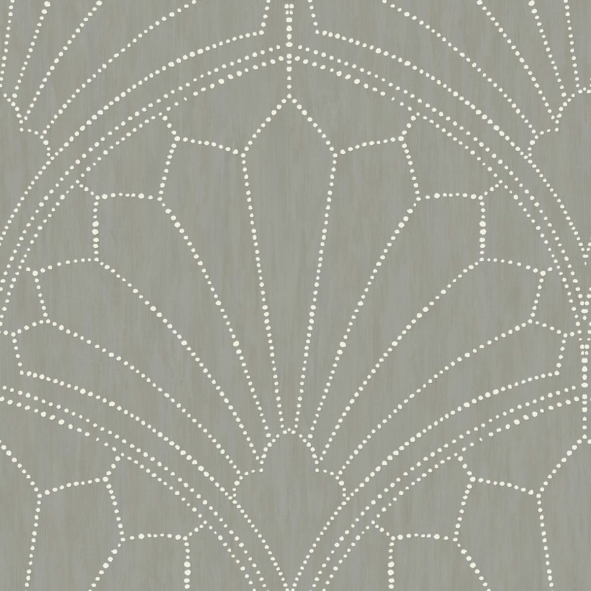 Seabrook Designs Boho Rhapsody Scallop Medallion Geometric Bohemian Grey Matte Sidewall - RY31515