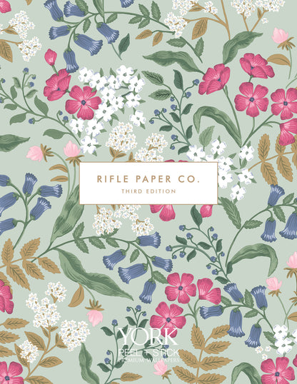 York Wallcoverings Peel and Stick Rifle Paper 3 Menagerie Garden Blush Multicolor Peel and Stick Wallpaper Whimsical Florals and Flowers Pinks  Wallpaper - PSW1550RL