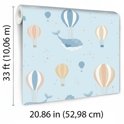 VEER DECOR Celestial Sea Blue Wallpaper Kids;,Nurseries Kids Rooms, Nurseries Blue  Wallpaper - VRSD01-62