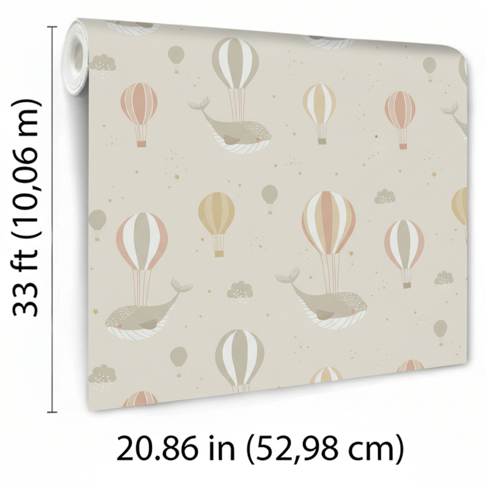 VEER DECOR Celestial Sea Beige Wallpaper Kids;,Nurseries Kids Rooms, Nurseries Beige  Wallpaper - VRSD07-62