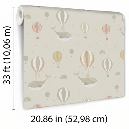 VEER DECOR Celestial Sea Beige Wallpaper Kids;,Nurseries Kids Rooms, Nurseries Beige  Wallpaper - VRSD07-62