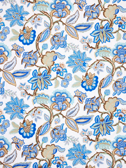 SCALAMANDRE  HILLSIDE CREWEL FABRIC BLUE WOOD   - S7 0001HILL NEW SKU # S7HILL0001