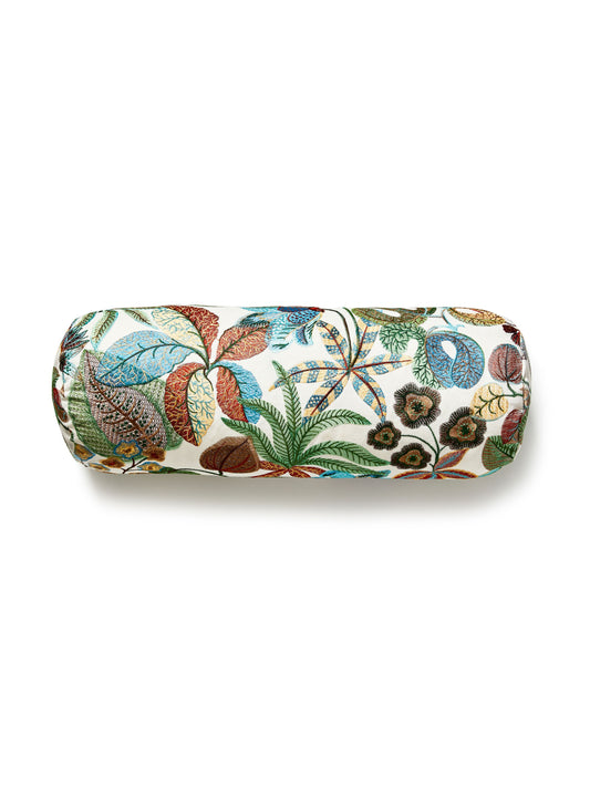 SCALAMANDRE PILLOWS   BOTANICAL / FOLIAGE BOLSTER    - S7 0002BADK5400