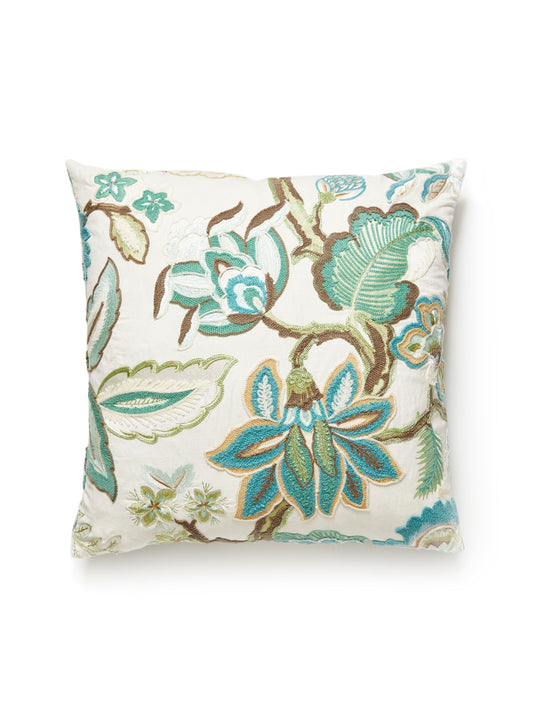 SCALAMANDRE PILLOWS   JACOBEAN / TREE OF LIFE SQUARE    - S7 0002SDDKHILL NEW SKU # S7SDDKHILL0002