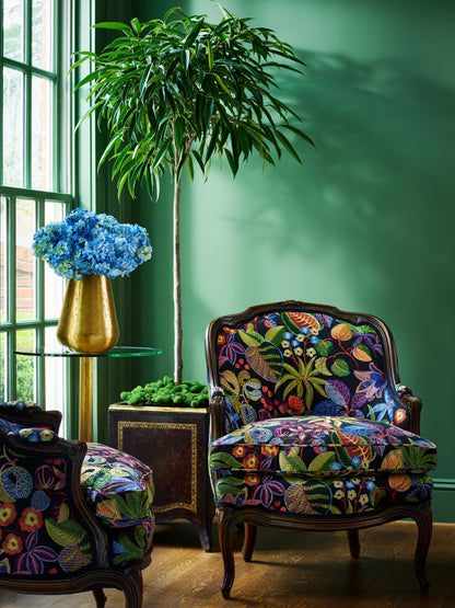 SCALAMANDRE  GREENHOUSE FABRIC NIGHT SHADE   - S7 00035400 NEW SKU # S754000003