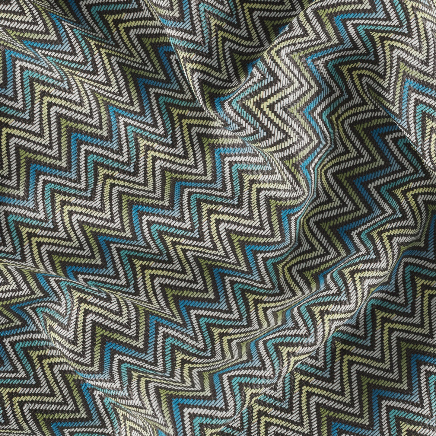 JF Fabrics SABRINA 66 Fabric Geometric, Texture Blue, Turquoise, Green, yellow, White, Black  Vinyl, Vegan Leather - 8935866 J9011