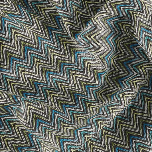 JF Fabrics SABRINA 66 Fabric Geometric, Texture Blue, Turquoise, Green, yellow, White, Black  Vinyl, Vegan Leather - 8935866 J9011