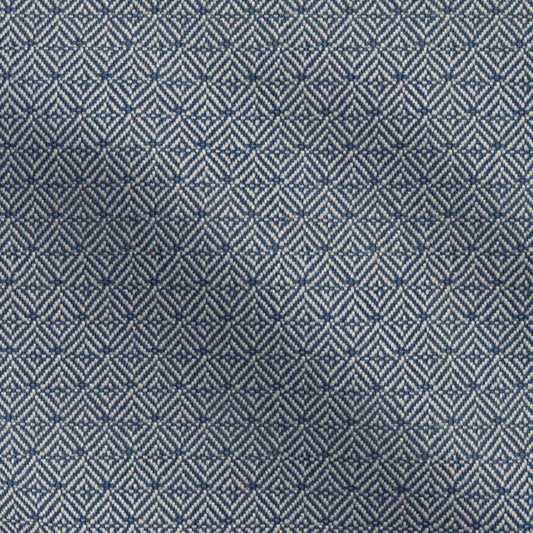 JF Fabrics FibreGuard Outdoor SAGO 69 Fabric Geometric, Mini Navy, Blue  Outdoor, Jacquard - 9845269 J9651