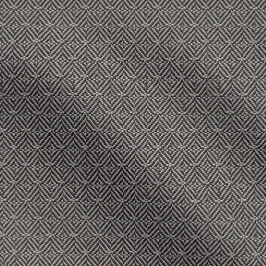 JF Fabrics FibreGuard Outdoor SAGO 99 Fabric Geometric, Mini Grey, Charcoal, Black  Outdoor, Jacquard - 9845299 J9651
