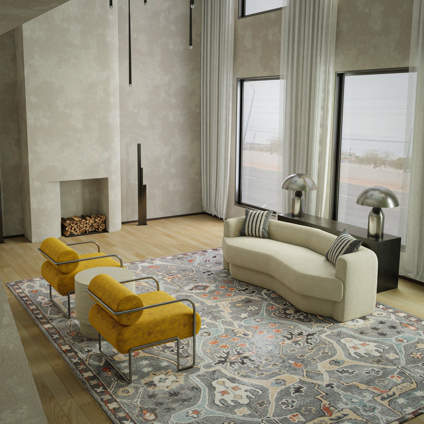 Sapphire transitional rug, 8' x 10'.