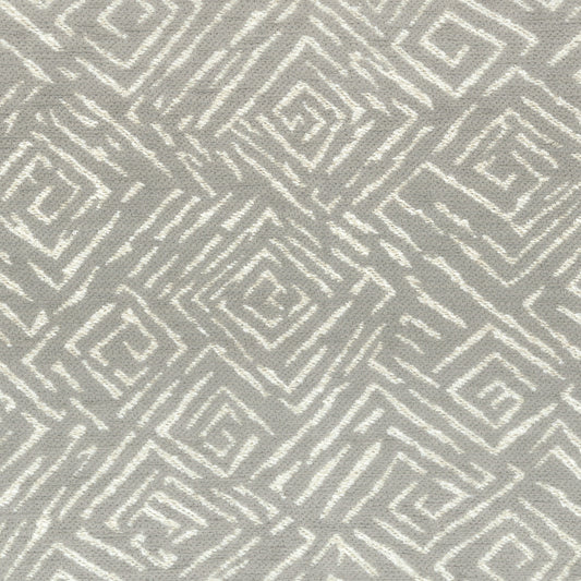 STOUT TEXTILES  UPHOLSTERY,CHENILLE TRANSITIONAL,, GEOMETRIC GREY   - SALA-3