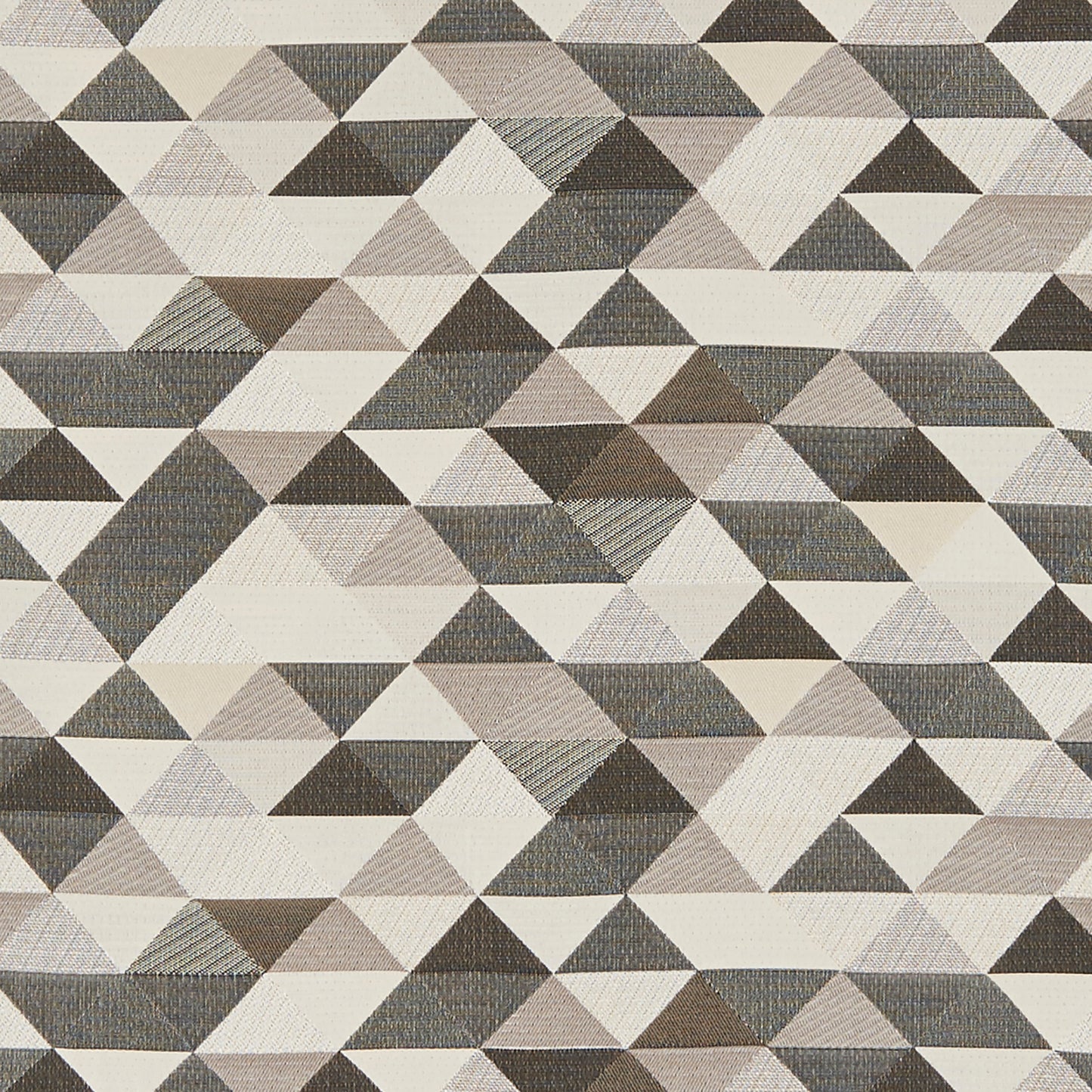 Salem geometric triangle textile in neutral beige, taupe and gray woven fabric.