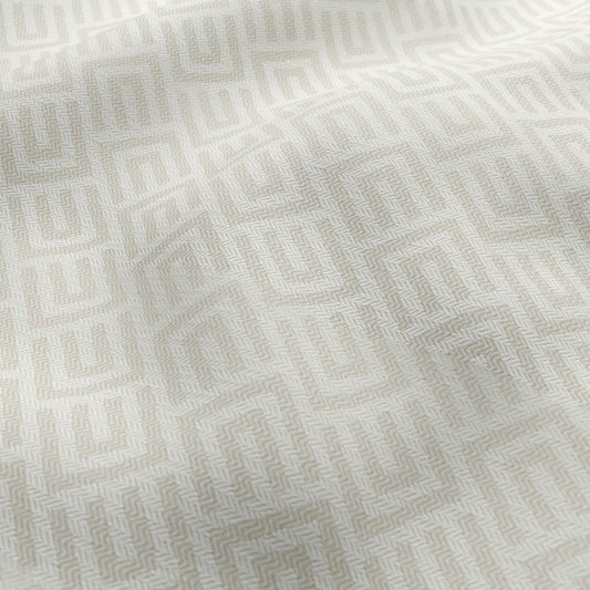 JF Fabrics FibreGuard Outdoor SANDCASTLE 32 Fabric Geometric Beige, White  Outdoor, Jacquard - 9845532 J9651