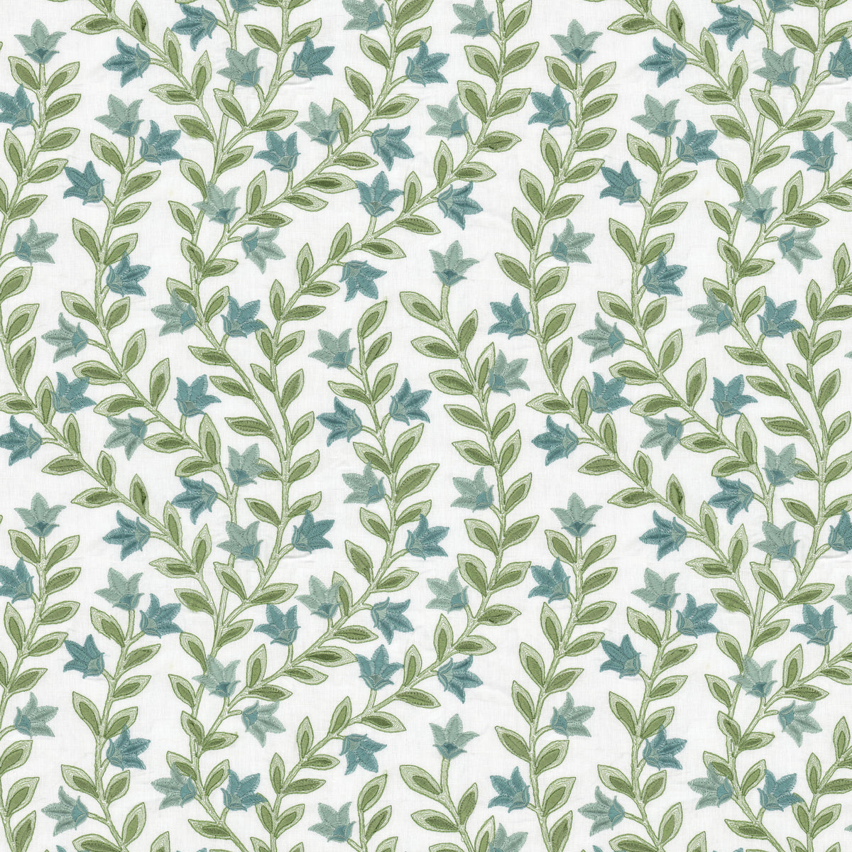 STOUT TEXTILES  MULTIPURPOSE,EMBROIDERIES TRANSITIONAL,, FLORAL SEAGLASS   - SANT-1