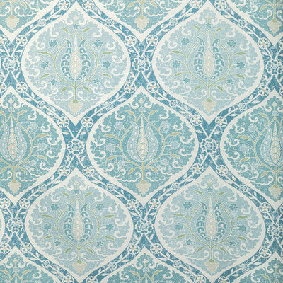 KRAVET BASICS PRINT DAMASK WHITE,TURQUOISE,BLUE   - SAN POLO.513.0