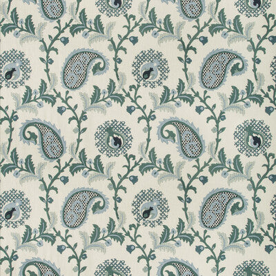 KRAVET DESIGN EMBROIDERY  WHITE,BLUE,INDIGO   - SAUDADE.15.0