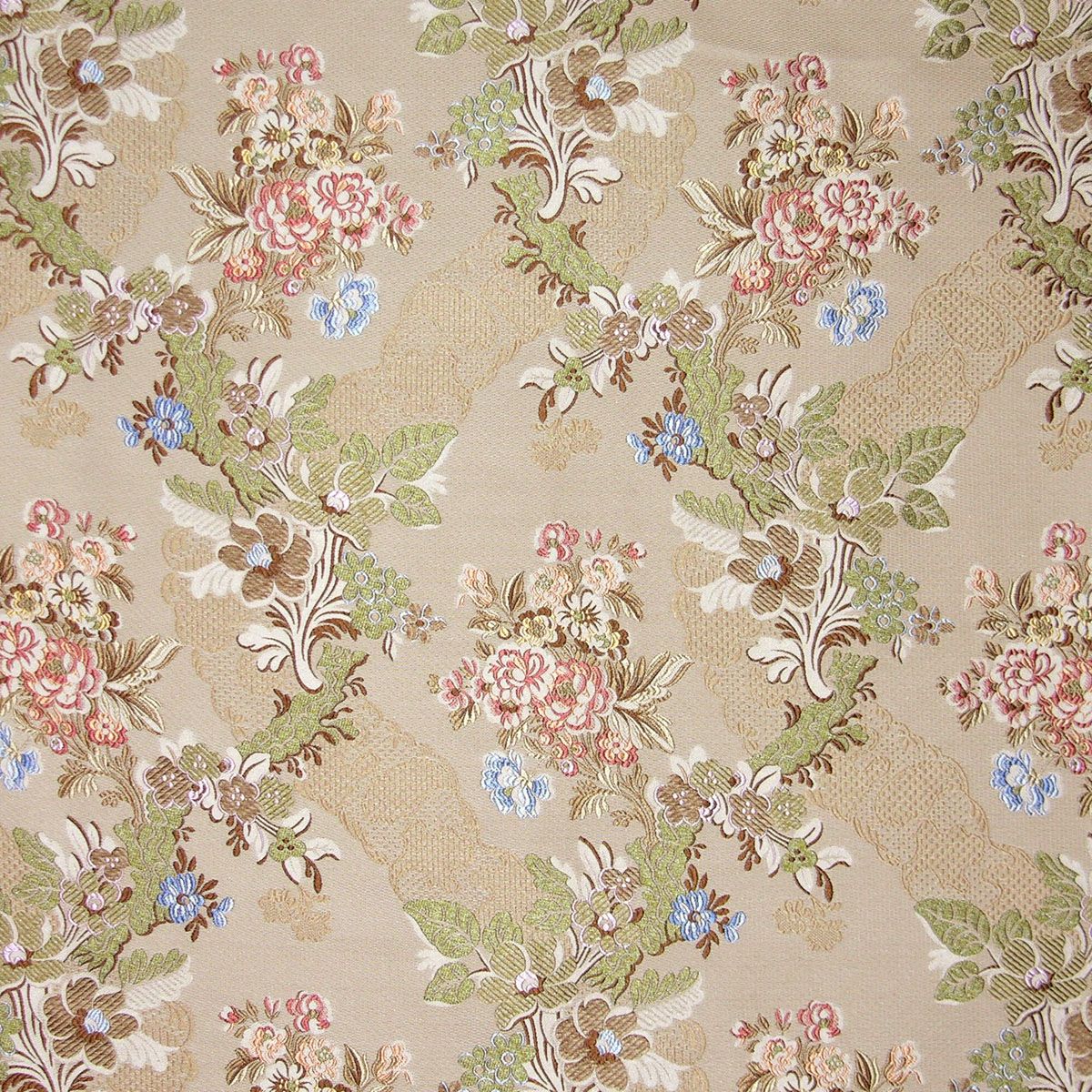 SCALAMANDRE  VILLA CARLOTTA FABRIC ECRU/MULTI   - SB 00012474