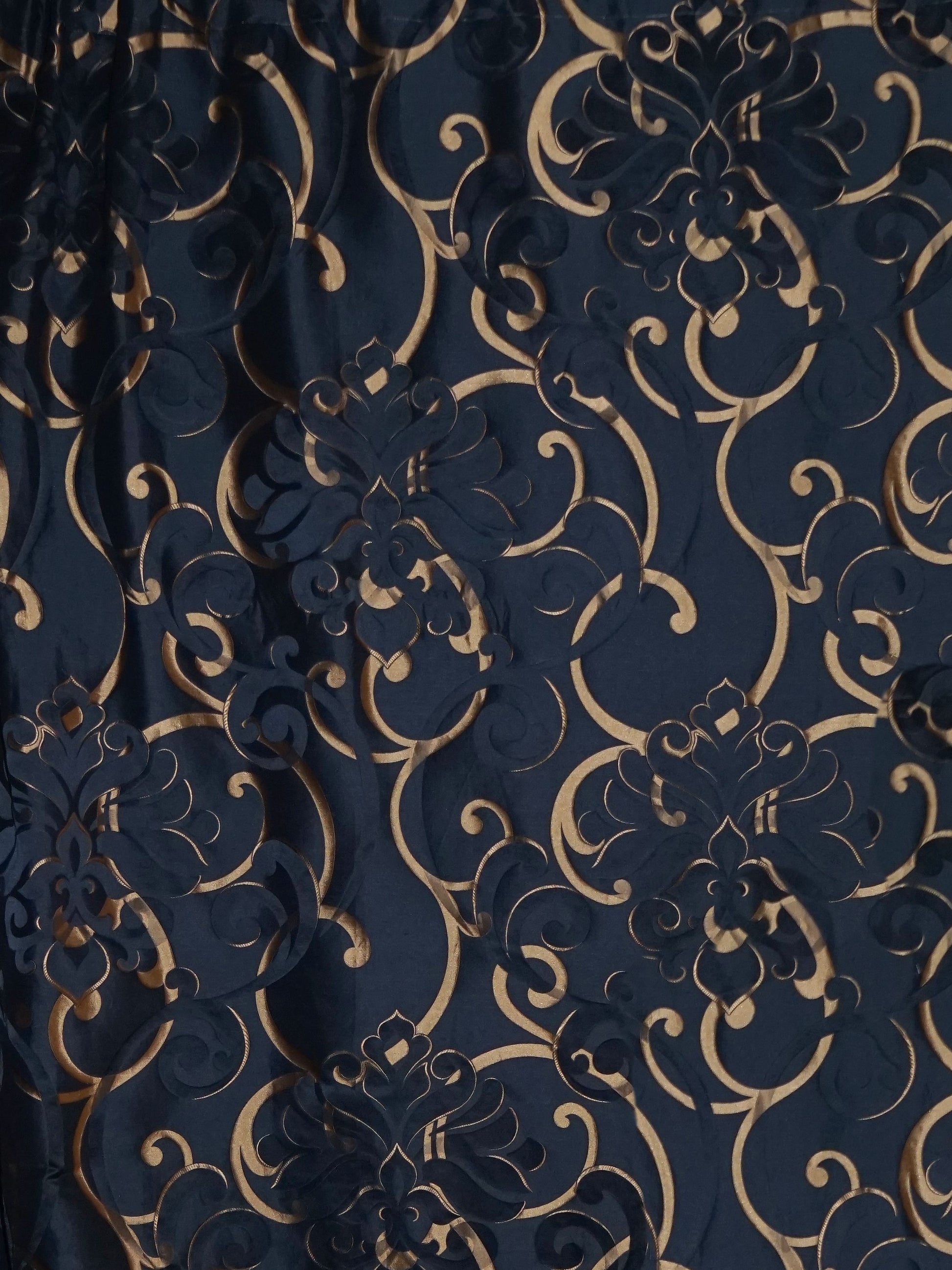 SCALAMANDRE  CIMAROSA FABRIC MIDNIGHT   - SB 00041059