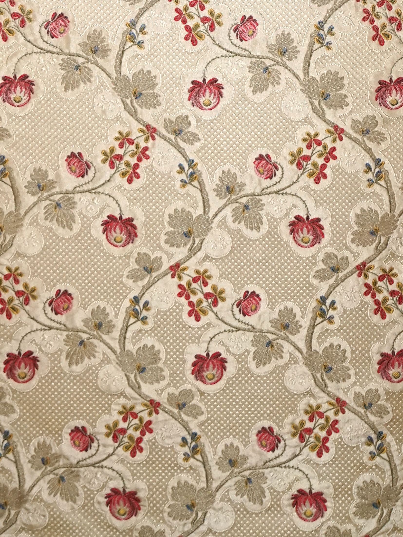 SCALAMANDRE  TROTTOLA FABRIC STRAWBERRY CREAM   - SB 00070352