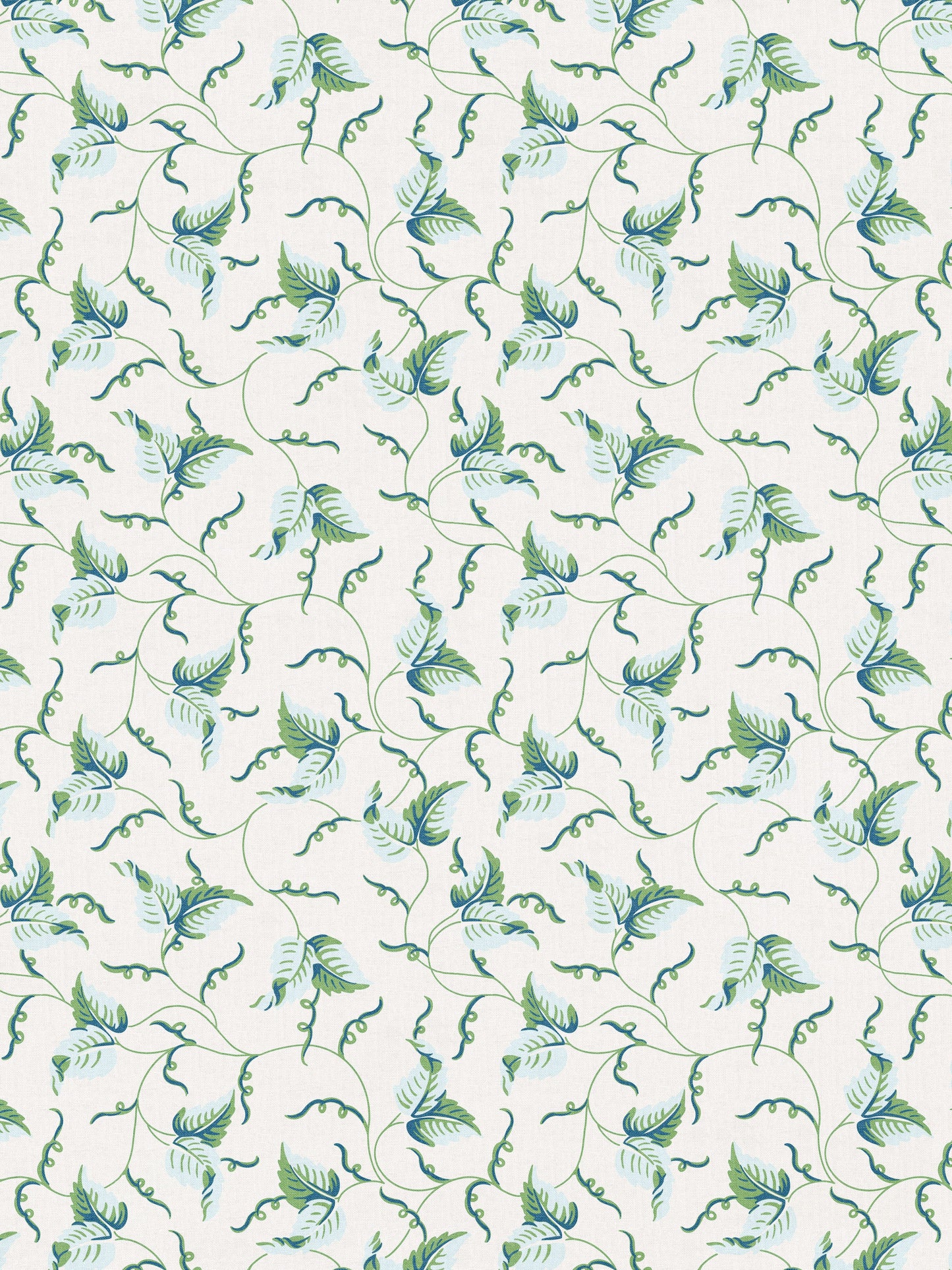 SCALAMANDRE ANGLE LEAF PRINT   SKY GARDEN   - SC166670002