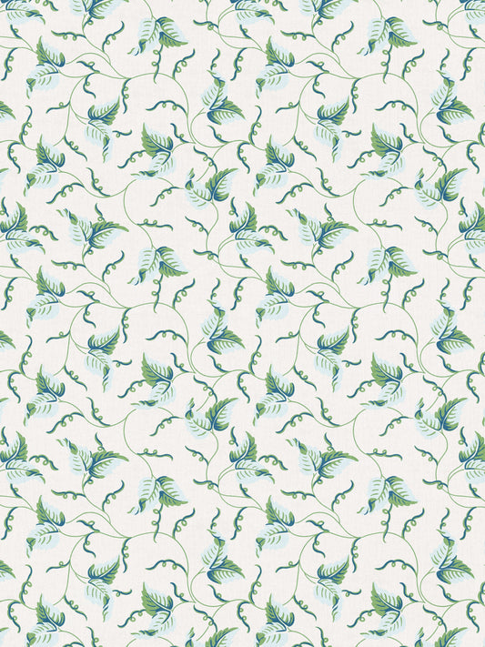 SCALAMANDRE ANGLE LEAF PRINT   SKY GARDEN   - SC166670002