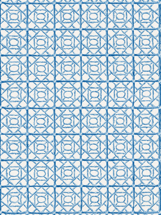 SCALAMANDRE ORMOND FRET PRINT   COBALT   - SC166710002